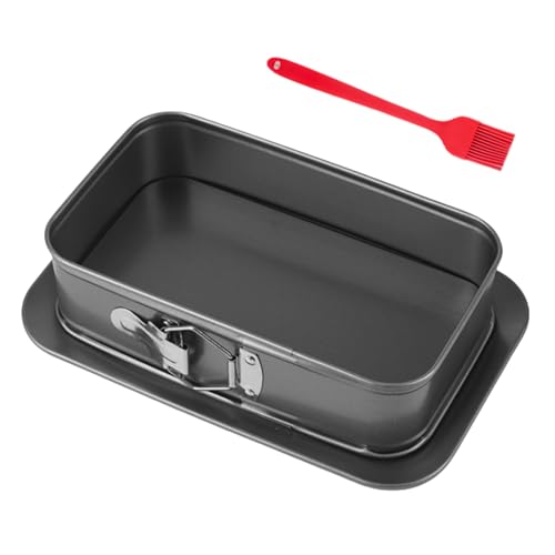 PORFOYO Springform Eckig, Rechteckige Springform, Rechteckige Backform, Kuchenform Rechteckig, 28 * 18CM Eckig Mit Flachboden, Rechteck Mit Kuchenlöser Perfekt Für Kuchen Und Torten von PORFOYO