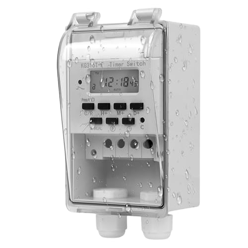 Programmierbarer Zeitrelaisschalter, 220 V 10A Digitale Zeitschaltuhr, Intelligenter Zeitschaltuhr, Digitaler LCD-Timer mit wasserdichter transparenter Abdeckung, Elektronischer Timer Programmierbarer Zeitrelaisschalter, 220 V 10A Digitale Zeitschaltuhr, Intelligenter Zeitschaltuhr, Digitaler LCD-Timer mit wasserdichter transparenter Abdeckung, Elektronischer Timer von PORFOYO