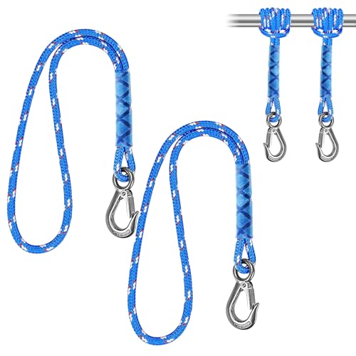 Schaukel Befestigung, Set 2 Stück Verstellbares Seil für Schaukel Aufhängung und Hängematte Befestigung, Schaukel Befestigung Balken, 50cm Baumschaukel Seil für Balken, Yoga, Garten, Spielplatz von PORFOYO