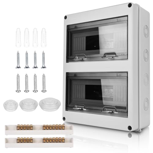 Sicherungskasten Aufputz Unterverteilung Aufputz Verteilerkasten: Verteilerkasten Kleinverteiler Aufputz 2 Reihig, Verteilerkasten Außen Wasserdicht IP65, Sicherungskasten Unterverteilung 24 Module Sicherungskasten Aufputz Unterverteilung Aufputz Verteilerkasten: Verteilerkasten Kleinverteiler Aufputz 2 Reihig, Verteilerkasten Außen Wasserdicht IP65, Sicherungskasten Unterverteilung 24 Module von PORFOYO