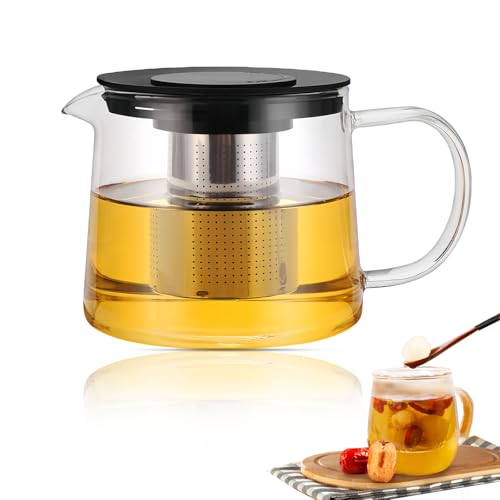 Teekanne Mit Siebeinsatz, 1500 ML Teekanne Glas, teekanne Aus Glas Mit Deckel, Tee Kanne, Glasteekanne, Teapot Für Induktion Und Anderen Herdarten Teekanne Mit Siebeinsatz, 1500 ML Teekanne Glas, teekanne Aus Glas Mit Deckel, Tee Kanne, Glasteekanne, Teapot Für Induktion Und Anderen Herdarten von PORFOYO