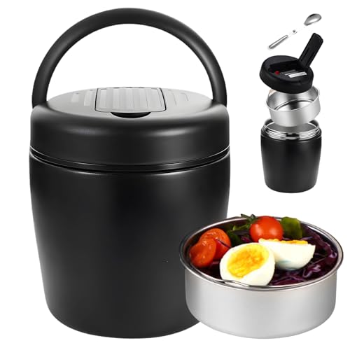 Thermobehälter für Essen groß 1.5L Edelstahl Warmhaltebehälter, Warmhaltebehälter Essen Edelstahl Thermobehälter mit Löffel, Thermos Alimentaire Chaud, Auslaufsicher für Suppen, Porridge Thermobehälter für Essen groß 1.5L Edelstahl Warmhaltebehälter, Warmhaltebehälter Essen Edelstahl Thermobehälter mit Löffel, Thermos Alimentaire Chaud, Auslaufsicher für Suppen, Porridge von PORFOYO