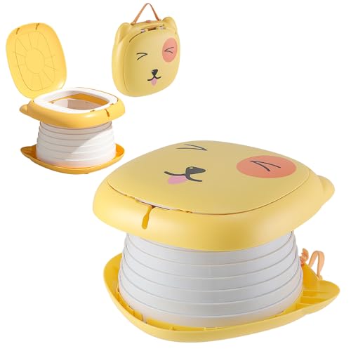 Toilettensitz Kinder, Töpfchen für Unterwegs, Faltbares Töpfchen, Reisetöpfchen Faltbar, Abnehmbarer Sitz mit Spritzschutz Tragbar für Reisen Camping Auto Kinder Baby Töpfchentrainer, Orange Toilettensitz Kinder, Töpfchen für Unterwegs, Faltbares Töpfchen, Reisetöpfchen Faltbar, Abnehmbarer Sitz mit Spritzschutz Tragbar für Reisen Camping Auto Kinder Baby Töpfchentrainer, Orange von PORFOYO