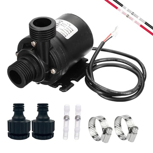 Wasserpumpe 12V, Tauchpumpe Klein Brushless Pumpe Wasser Abpumpen 800L / H 5M für Brunnenpool Aquarium Fischtank Solarumlaufsystem Wasserzirkulationssystem Wasserpumpe 12V, Tauchpumpe Klein Brushless Pumpe Wasser Abpumpen 800L / H 5M für Brunnenpool Aquarium Fischtank Solarumlaufsystem Wasserzirkulationssystem von PORFOYO