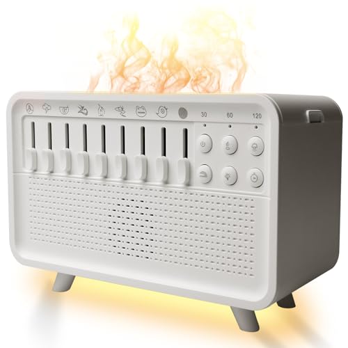 White Noise Night Light Humidifier,White Noise Machine, Luftbefeuchter Min, 8 Naturgeräusche Mixer, Luftbefeuchter Mit Weißem Mit Timing-Funktionen Zum Schlafen Zuhause Pflanzen Büro Auto von PORFOYO