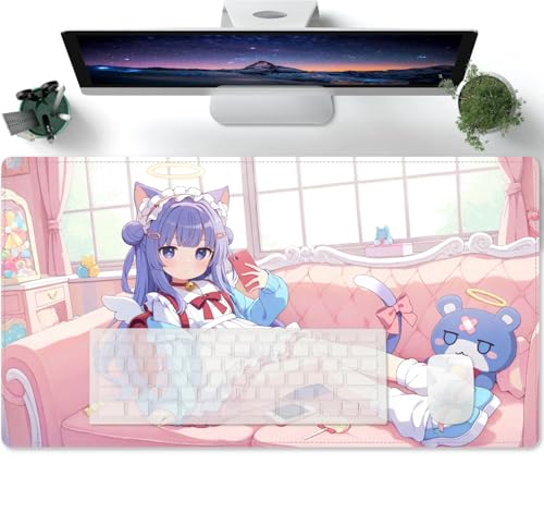 Erweitertes Gaming Anime Waifu XXXL Mousepad Schreibtischunterlage, Coole Tastatur Mauspad Schreibtischmatten für Computer 600x300x3mm von PORNHUX