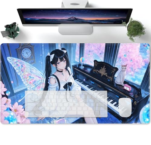 Erweitertes großes Computer Tastatur Mausmatte Anime Waifu XXL Schreibtischunterlage weiche Glatte Oberfläche und rutschfeste Gummibasis 600x300x3mm Erweitertes großes Computer Tastatur Mausmatte Anime Waifu XXL Schreibtischunterlage weiche Glatte Oberfläche und rutschfeste Gummibasis 600x300x3mm von PORNHUX