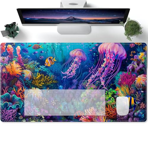 Gaming Mauspad XXL Bunte Unterwasserwelt Mousepad Tischunterlage Large Size Multifunktionales Anti Rutsch schreibtischunterlage verbessert Präzision und Geschwindigkei 600x300x3mm Gaming Mauspad XXL Bunte Unterwasserwelt Mousepad Tischunterlage Large Size Multifunktionales Anti Rutsch schreibtischunterlage verbessert Präzision und Geschwindigkei 600x300x3mm von PORNHUX