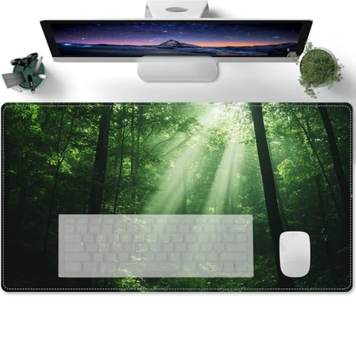Gaming Mauspad erweitertes großes Sonne im Wald Computer Tastatur Mausmatte Schreibtischunterlage weiche Glatte Oberfläche und Rutschfeste Gummibasis wasserdichtes 600x300x3mm Gaming Mauspad erweitertes großes Sonne im Wald Computer Tastatur Mausmatte Schreibtischunterlage weiche Glatte Oberfläche und Rutschfeste Gummibasis wasserdichtes 600x300x3mm von PORNHUX