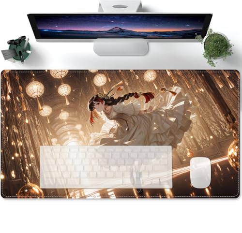 Groß Tischunterlage/Anime Süßes Mädchen XXL Mousepad Anti Rutsch für PC,Laptop Verbessert Präzision und Geschwindigkei 600x300x3mm von PORNHUX