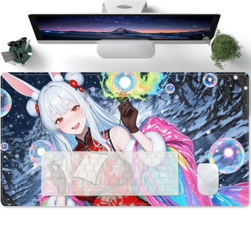 Großer Anime Waifu XL Mauspad für Schreibtisch Nicht rutschender Unterlage, Schreibtischmatte für Tastatur und Maus 600x300x3mm Großer Anime Waifu XL Mauspad für Schreibtisch Nicht rutschender Unterlage, Schreibtischmatte für Tastatur und Maus 600x300x3mm von PORNHUX