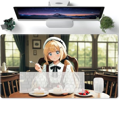 Large Anime-Muster XL Mouse Pad - Desk Mat - Gaming Mat Pad - Rubber Base for Stable Grip on Smooth Surfaces - Table Pad 600x300x3mm von PORNHUX