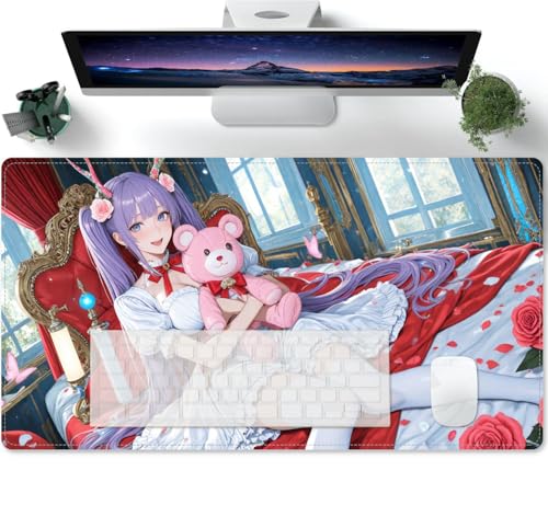 Large Anime-Muster XL Mouse Pad - Desk Mat - Gaming Mat Pad - Rubber Base for Stable Grip on Smooth Surfaces - Table Pad 600x300x3mm von PORNHUX