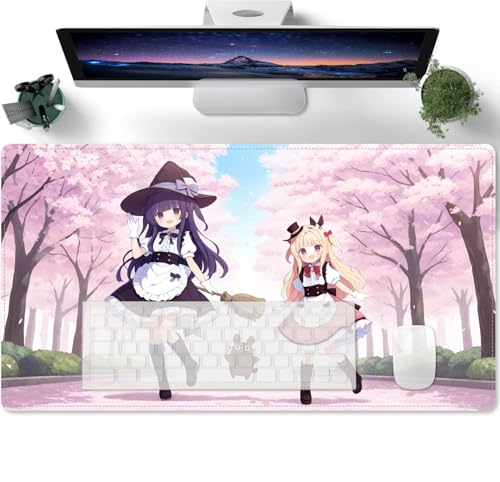 Large Anime Süßes Mädchen XL Mouse Pad - Desk Mat - Gaming Mat Pad - Rubber Base for Stable Grip on Smooth Surfaces - Table Pad 600x300x3mm von PORNHUX