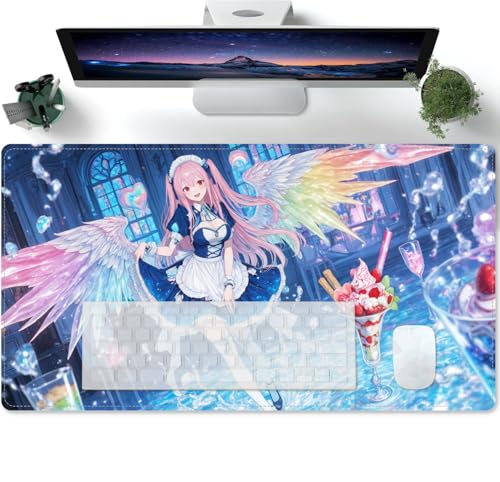 Mauspad Lange Anime Waifu XL Mousepad Große Schreibtischunterlage Matte mit rutschfester Basis genähte Rand Tastatur Matte für Büro Schreibtisch 600x300x3mm Mauspad Lange Anime Waifu XL Mousepad Große Schreibtischunterlage Matte mit rutschfester Basis genähte Rand Tastatur Matte für Büro Schreibtisch 600x300x3mm von PORNHUX