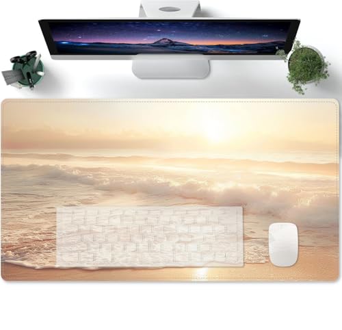 Mauspad XXL Groß mit Landschaft, Strand, Wolken, Natur Motiv Tischunterlage Large Size Spezielle Oberfläche Schreibtischunterlage Verbessert Präzision und Geschwindigkeit 600x300x3mm Mauspad XXL Groß mit Landschaft, Strand, Wolken, Natur Motiv Tischunterlage Large Size Spezielle Oberfläche Schreibtischunterlage Verbessert Präzision und Geschwindigkeit 600x300x3mm von PORNHUX