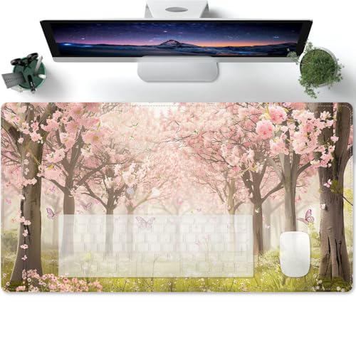 Mauspad mit Waldblumen Schmetterlingslandschaft Motiv Tischunterlage Large Size Spezielle Oberfläche Schreibtischunterlage Verbessert Präzision und Geschwindigkeit 600x300x3mm Mauspad mit Waldblumen Schmetterlingslandschaft Motiv Tischunterlage Large Size Spezielle Oberfläche Schreibtischunterlage Verbessert Präzision und Geschwindigkeit 600x300x3mm von PORNHUX