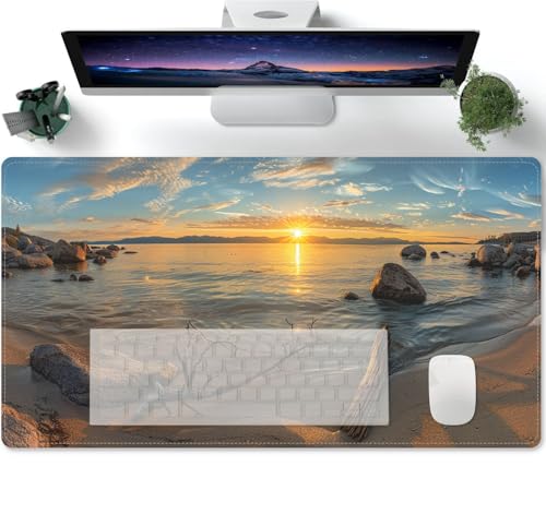 Mousepad XXL Steinlandschaft am Strand Schreibtisch Protector Matte mit Anti Rutsch Basis,Mouse Pad wasserdicht und langlebig für Gaming,Büro,Zuhause 600x300x3mm Mousepad XXL Steinlandschaft am Strand Schreibtisch Protector Matte mit Anti Rutsch Basis,Mouse Pad wasserdicht und langlebig für Gaming,Büro,Zuhause 600x300x3mm von PORNHUX