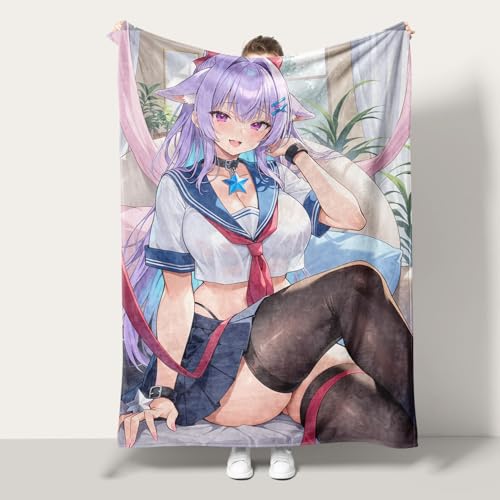 PORNHUX Anime Decke Bett 220x240cm XL Kuscheldecke Flauschig Decke Fleecedecke Wohndecken Couchdecke Flauschig Überwurf Mikrofaser Tagesdecke Sofadecke Blanket Für Bett Sofa Schlafzimmer Büro von PORNHUX