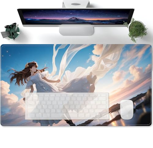 Rutschfest und Wasserabweisend Anime Mädchen XXL Mauspad Groß Mouse Pad Gaming Schreibtischunterlage 600x300x3mm von PORNHUX