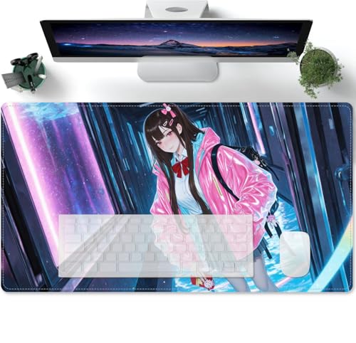 Rutschfest und Wasserabweisend Anime Mädchen XXL Mauspad Groß Mouse Pad Gaming Schreibtischunterlage 600x300x3mm von PORNHUX