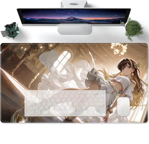 Rutschfest und Wasserabweisend Anime-Muster XXL Mauspad Groß Mouse Pad Gaming Schreibtischunterlage 600x300x3mm von PORNHUX