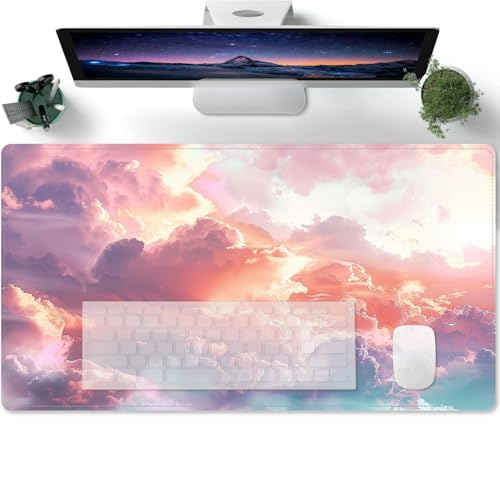Schreibtischunterlage Mauspad XXL Verträumte farbige Wolken Rutschfester Mousepad Groß für Schreibtisch und PC Gadgets | Wasserdichter Desk Mat 600x300x3mm Schreibtischunterlage Mauspad XXL Verträumte farbige Wolken Rutschfester Mousepad Groß für Schreibtisch und PC Gadgets | Wasserdichter Desk Mat 600x300x3mm von PORNHUX