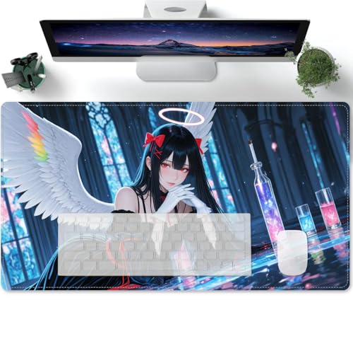 Speed Gaming Anime Mädchen XXXL Mousepad Tischunterlage Large Size verbessert Präzision & Geschwindigkeit Stabiler Halt auf glatten Oberflächen 600x300x3mm von PORNHUX