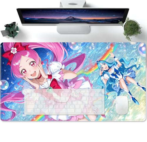 Speed Gaming Anime-Muster XXXL Mousepad Tischunterlage Large Size verbessert Präzision & Geschwindigkeit Stabiler Halt auf glatten Oberflächen 600x300x3mm von PORNHUX