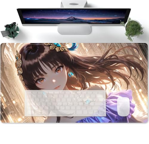 Speed Gaming Anime Waifu XXXL Mousepad Tischunterlage Large Size verbessert Präzision & Geschwindigkeit Stabiler Halt auf glatten Oberflächen 600x300x3mm von PORNHUX