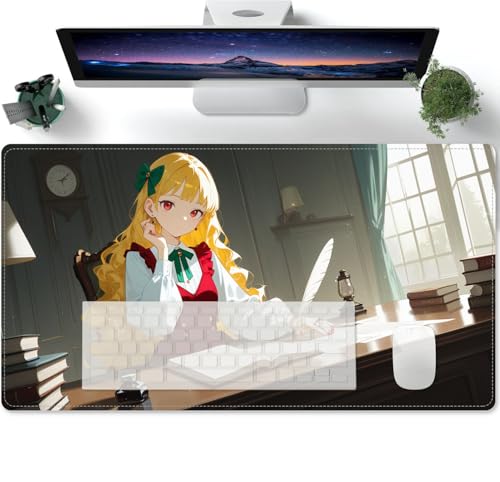 Speed Gaming Anime Waifu XXXL Mousepad Tischunterlage Large Size verbessert Präzision & Geschwindigkeit Stabiler Halt auf glatten Oberflächen 600x300x3mm von PORNHUX