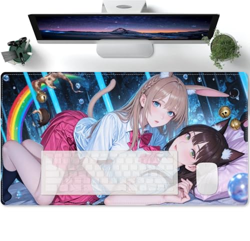 Tischunterlage, Anime-Muster XXXL Schreibtischunterlage, Laptop Tischunterlage, wasserdichte Schreibunterlage für Büro oder Heimbereich 600x300x3mm von PORNHUX