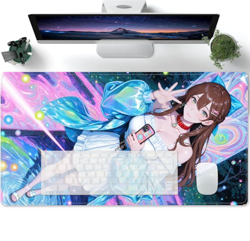 Tischunterlage, Anime Süßes Mädchen XXXL Schreibtischunterlage, Laptop Tischunterlage, wasserdichte Schreibunterlage für Büro oder Heimbereich 600x300x3mm von PORNHUX