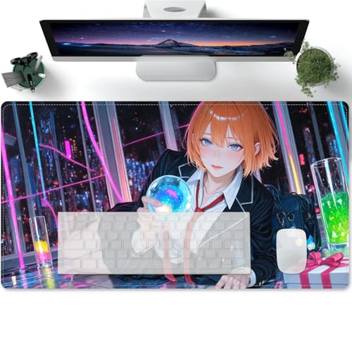 Tischunterlage, Anime Waifu XXXL Schreibtischunterlage, Laptop Tischunterlage, wasserdichte Schreibunterlage für Büro oder Heimbereich 600x300x3mm von PORNHUX