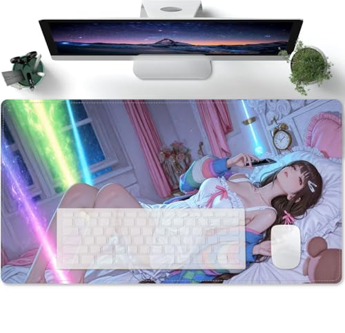 Tischunterlage Large Size Anime-Muster XXXL - verbessert Präzision und Geschwindigkeit - Gummiunterseite für stabilen Halt auf glatten Oberflächen 600x300x3mm von PORNHUX
