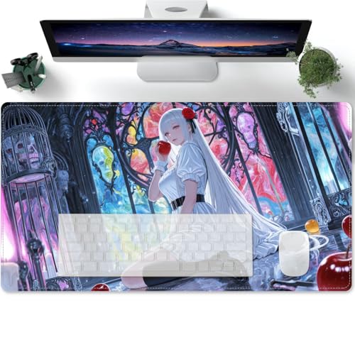 Übergröße Anime Süßes Mädchen XXL Mauspad - Großformat - Schreibtischunterlage - gummierte Rückseite - Gaming - Präzision und Geschwindigkeit 600x300x3mm von PORNHUX