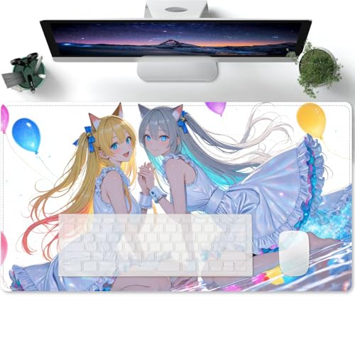 Übergröße Mauspad Gaming - Anime Mädchen XL Mousepad groß - Tischunterlage Office Pad Large Size - verbessert Präzision und Geschwindigkeit 600x300x3mm von PORNHUX