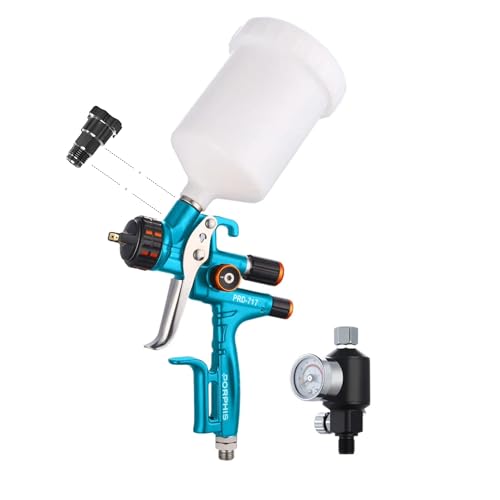 PORPHIS PRD-717 Sprühpistole, 1,3 mm, geteilte Düse, inklusive Inline-Regler und Filter, PPS 1.0-Adapter und Reinigungsset PORPHIS PRD-717 Sprühpistole, 1,3 mm, geteilte Düse, inklusive Inline-Regler und Filter, PPS 1.0-Adapter und Reinigungsset von PORPHIS