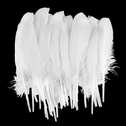 Weiße Flauschige Engelsflügel Federn - 50 Stück, 8-12cm, Traumfänger, Deko und Kopfschmuck Federn für Christmas Weiße Flauschige Engelsflügel Federn - 50 Stück, 8-12cm, Traumfänger, Deko und Kopfschmuck Federn für Christmas von PORUPAEL
