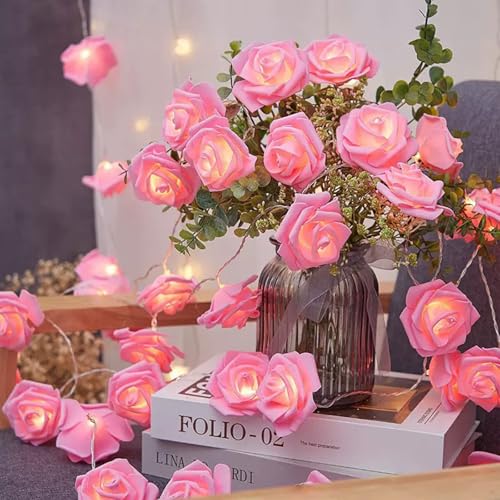 Liebesherzen-Lichterkette, 200 cm, 20 LEDs, herzförmig, 3 Farben, wasserdicht, batteriebetrieben, Valentinstagslichter für Valentinstag, Weihnachten, Hochzeit, Geburtstag, Rosa Rose, 6 m Liebesherzen-Lichterkette, 200 cm, 20 LEDs, herzförmig, 3 Farben, wasserdicht, batteriebetrieben, Valentinstagslichter für Valentinstag, Weihnachten, Hochzeit, Geburtstag, Rosa Rose, 6 m von PORUPAEL