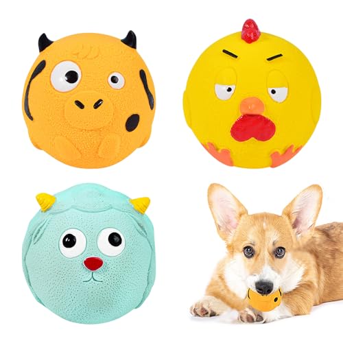 PORUPAEL 3 Pack Quietschendes Spielzeug für Hunde, Quietschen Latex Hundespielzeug, Soft Latex Sound Toys mit Quietschspielzeug interaktives Abrufspiel Interaktives Spiel für kleine Hunde PORUPAEL 3 Pack Quietschendes Spielzeug für Hunde, Quietschen Latex Hundespielzeug, Soft Latex Sound Toys mit Quietschspielzeug interaktives Abrufspiel Interaktives Spiel für kleine Hunde von PORUPAEL