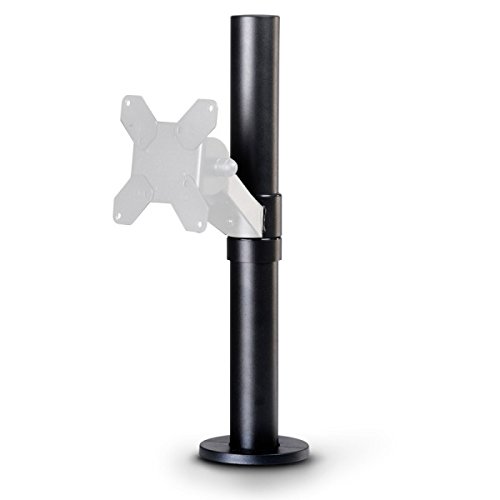 QBR002-02 v2.0 SpacePole "Basis" Standrohr mit Tischbefestigung Höhe: 600mm schwarz von POS-Cardsysteme