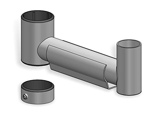 POS-Cardsysteme SPV2101-02 SpacePole Peripherie-Arm zum Anbringen Einer Druckerplatte oder eines Kippgelenks am Standrohr, 200mm schwarz von POS-Cardsysteme
