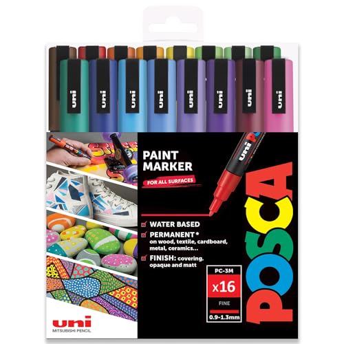 POSCA Colouring - PC-3M Full Spectrum Set of 16 - In 2 Gift Boxes von POSCA