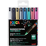 POSCA PC-1MR Farbmarker Metallic Kalligraphie Farbig Sortiert 8 Stück von POSCA