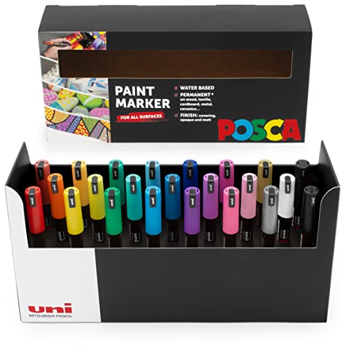 POSCA - PC-1MR – Lackstift – 0,7 mm – Schreibtischset mit 23 Farben von POSCA