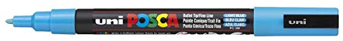 Posca PC-3M Lackstift, 1,5 mm, feine Rundspitze, schreibt auf jeder Oberfläche, Kunststoff, Glas, Holz, MetaL, 1 Stück von POSCA