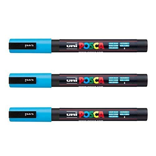 Posca PC-3M Marker von Uni-Ball, in vielen Farben erhältlich hellblau von POSCA