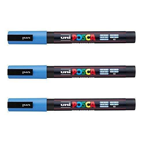 Posca PC-3M Marker von Uni-Ball, in vielen Farben erhältlich himmelblau von POSCA