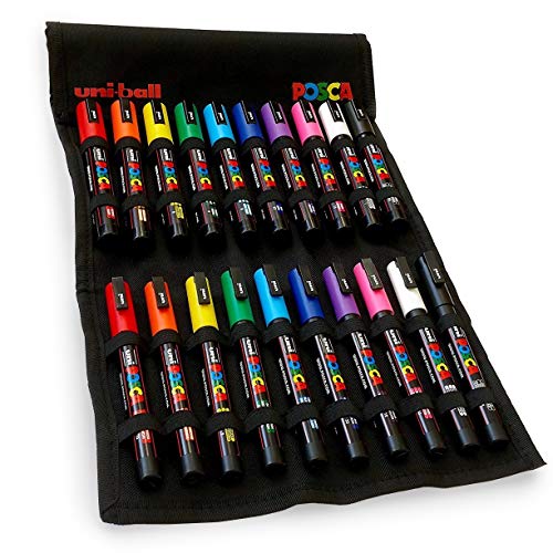 Posca - PC-5M und PC-3M - Essential Set mit 20 Stück - Limited Edition Canvas Wrap von POSCA